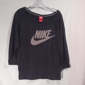 Nike Charcoal Gray Workout Top Size L